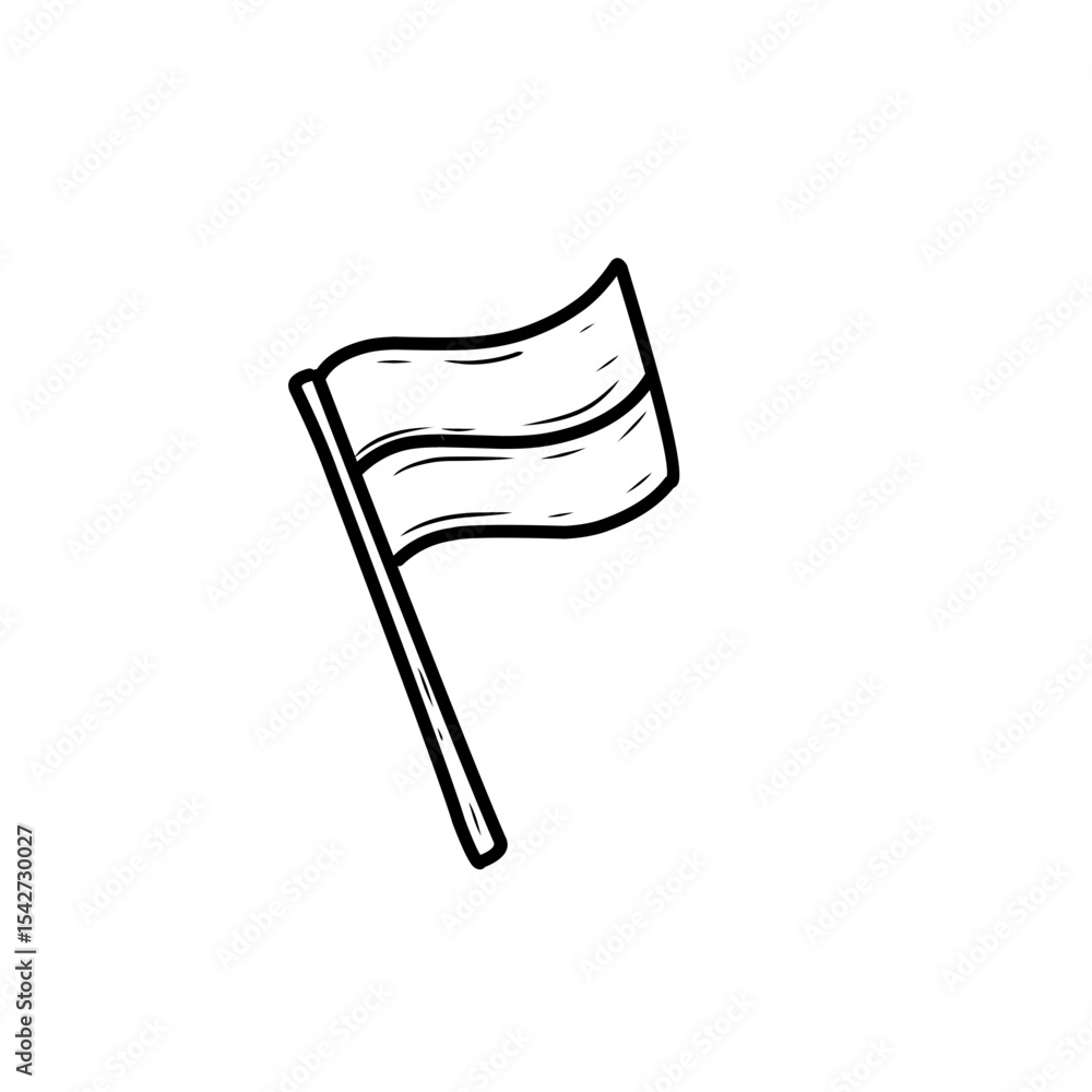 Fototapeta premium Doodle sketch of flag