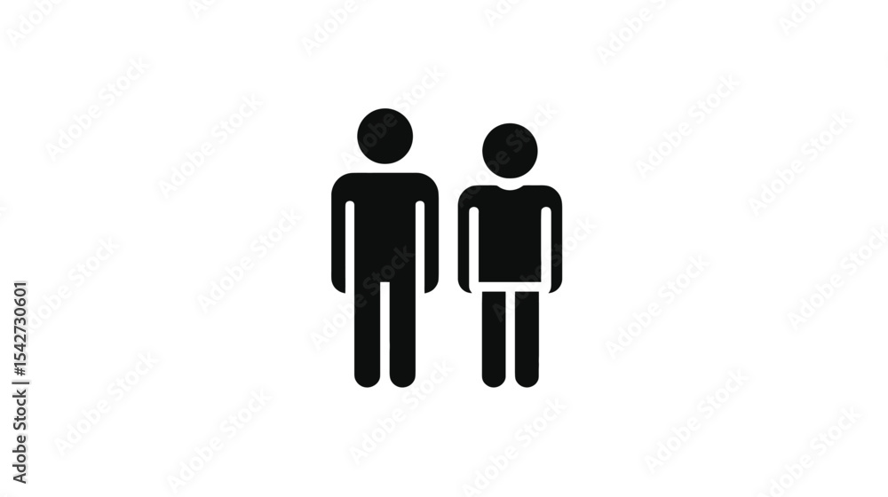Couple Icon: Minimalist Black Silhouette Graphics for Relationships Couple Icon: Minimalist Black Silhouette Graphics for Relationships
