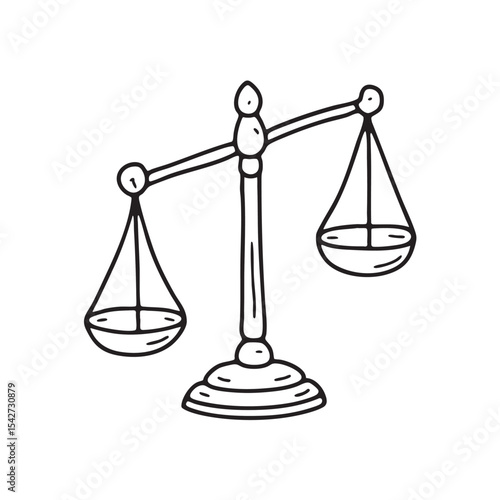 A justice scale tilted with one side heavier than the other