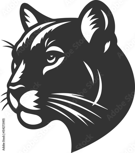 Black cougar vector