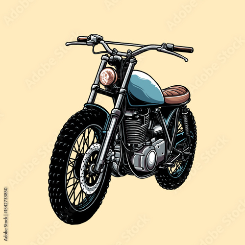 Motorcycle hand-drawn vector illustration