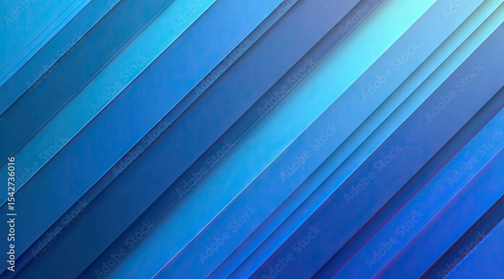 Obraz premium Diagonal, layered, blue stripes create a vibrant, abstract pattern