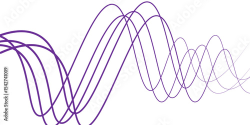Abstract squiggly line thin shape illustration