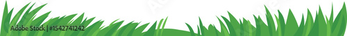 Soft Grass Brush Stroke vector border for nature, spring, landscape, and garden decoration