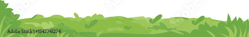 Minimal Meadow Brush vector border for nature, spring, landscape, and garden decoration