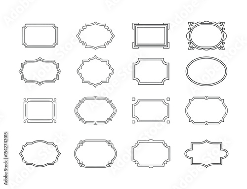 Classic Ornate Frames Collection: Decorative Borders and Labels Vector Design

