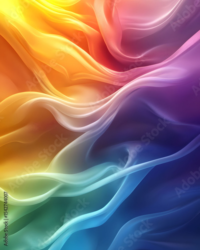 Wallpaper Mural Vibrant Rainbow Gradient Abstract Fluid Wave Background Torontodigital.ca