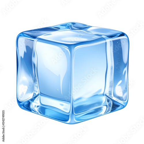 Realistic ice cube PNG transparent background
