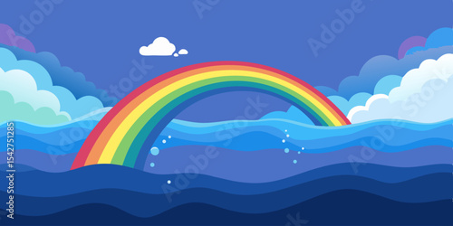 Stunning Underwater Rainbow Phenomenon Light Refraction Aquatic Scene