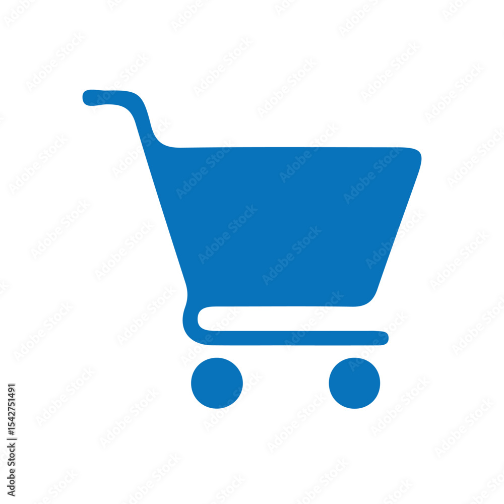 Clean Shopping Cart Graphic – Vector Line Style Clean Shopping Cart Graphic – Vector Line Style
