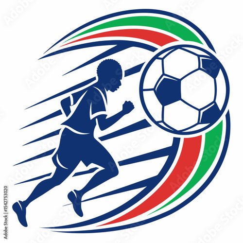 soccer player vector illustration