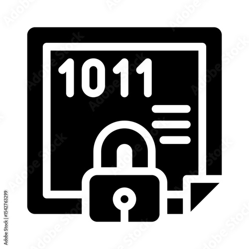 encrypted data glyph icon