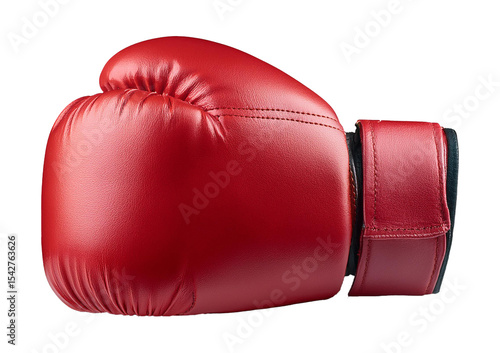 Red boxing glove isolated on a transparent or white background