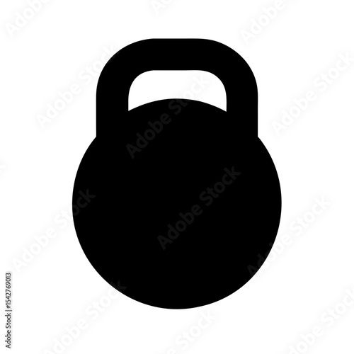 Kettlebell clipart vector for strength training, gym posters and fitness apps