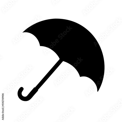 Minimal umbrella icon – clean clipart vector for weather designs