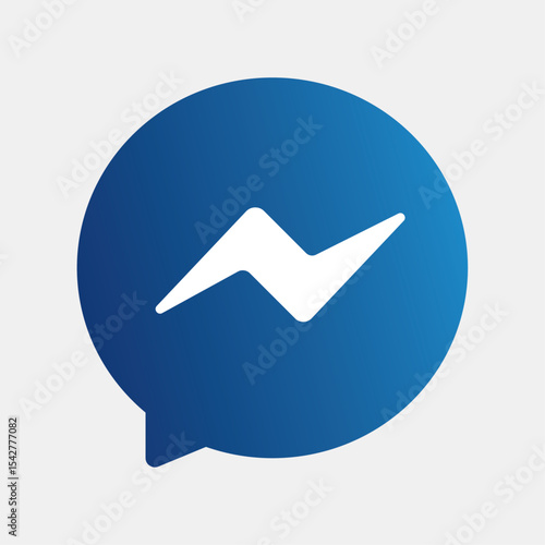 Modern stylish and clean messenger icon design.
