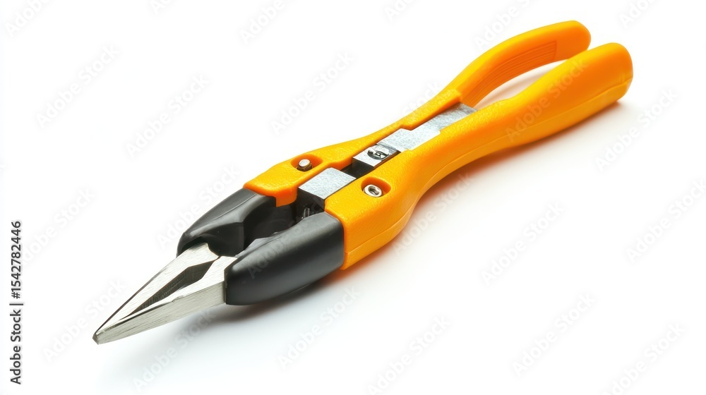 Insulated crimping and stripping tool on a white background Insulated crimping and stripping tool on a white background
