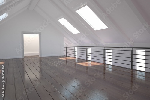 Fotografia White room with open door