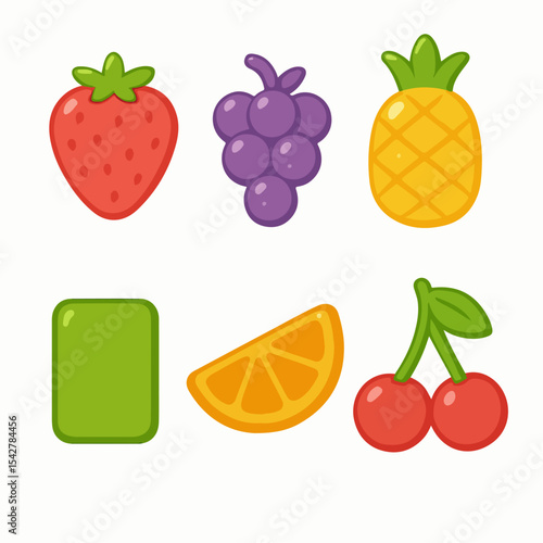 Jelly gummies. Cartoon fruity candies, delicious chewy sweets with various flavors flat vector illustration set. Jelly sweets collection on white
