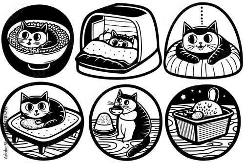set of funny animals icons