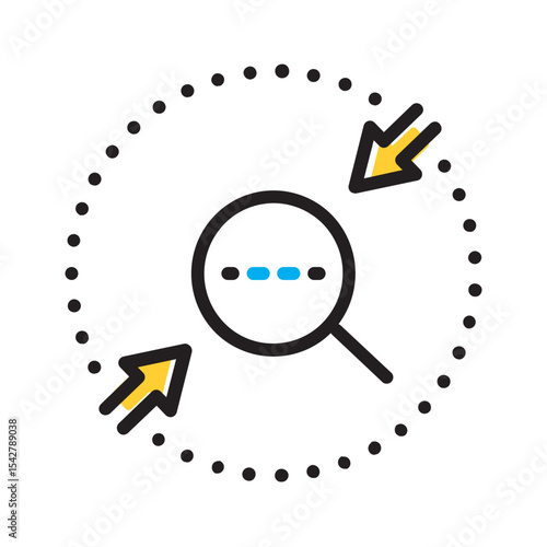 Vector multi color icon for Find and replace
