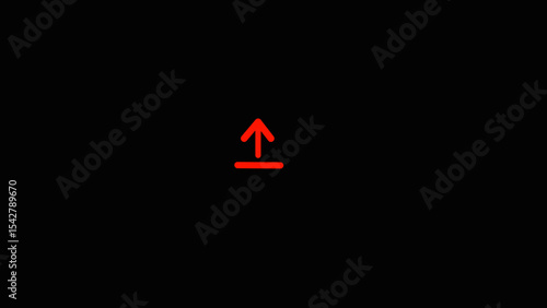Free Download Up Direction Arrow Icon. Loading Icon With Technology Glitch. Arrow move in to line and download flat icon. - GFXLoad