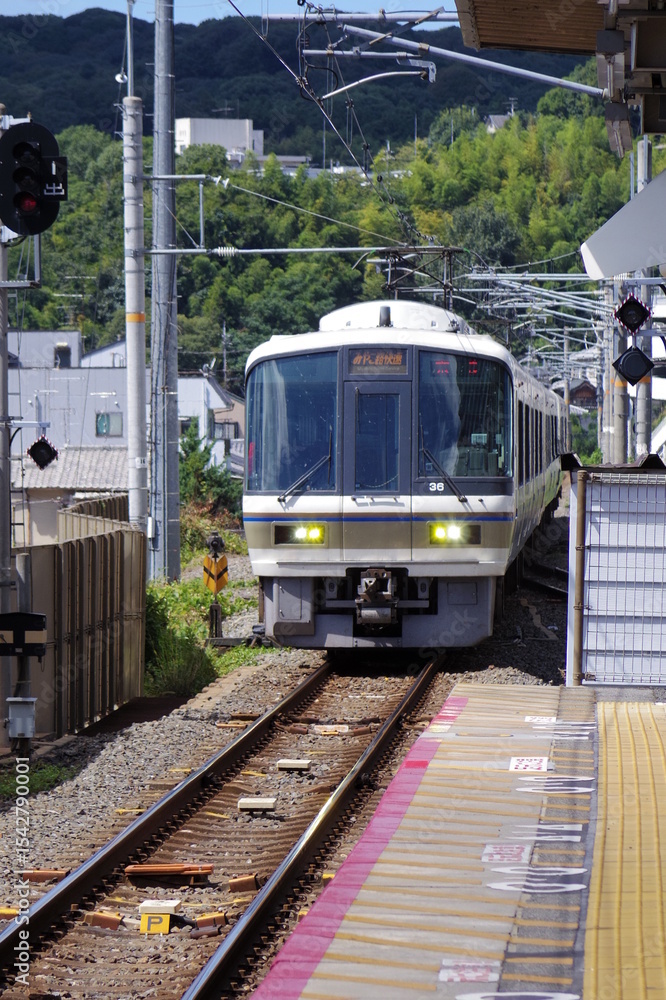 Naklejka premium train in the station