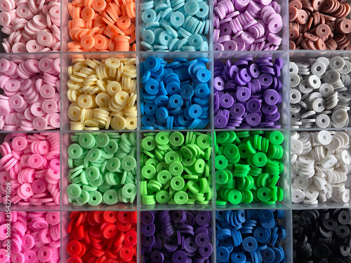 Colorful Polymer Clay Beads Assortment
