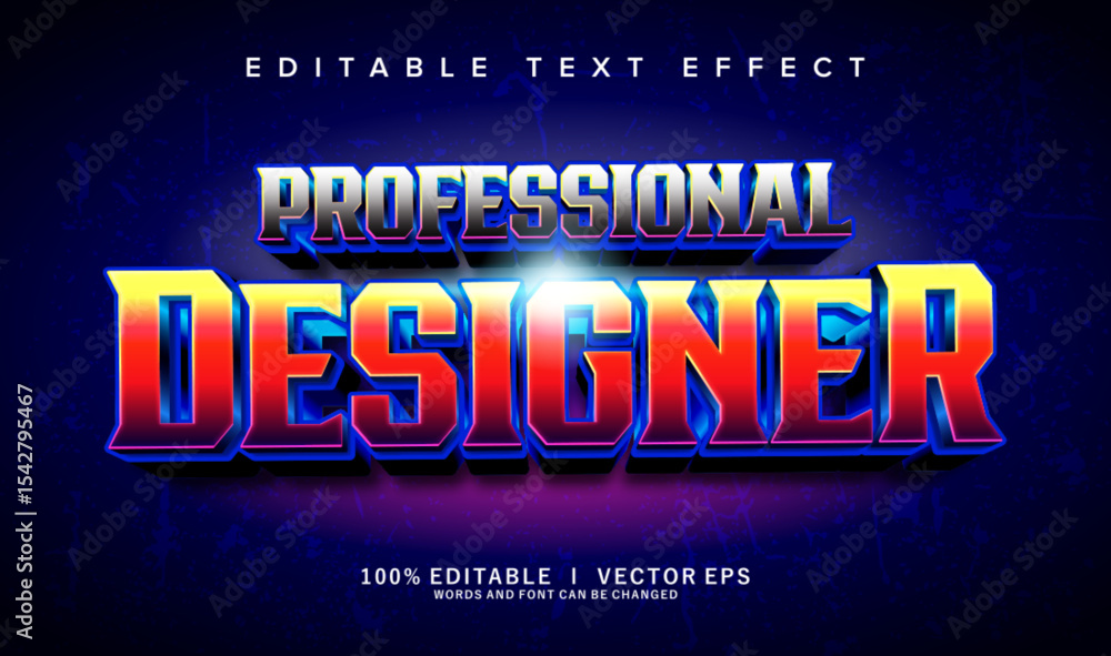 Obraz premium professional designer vector text effect with modern style design