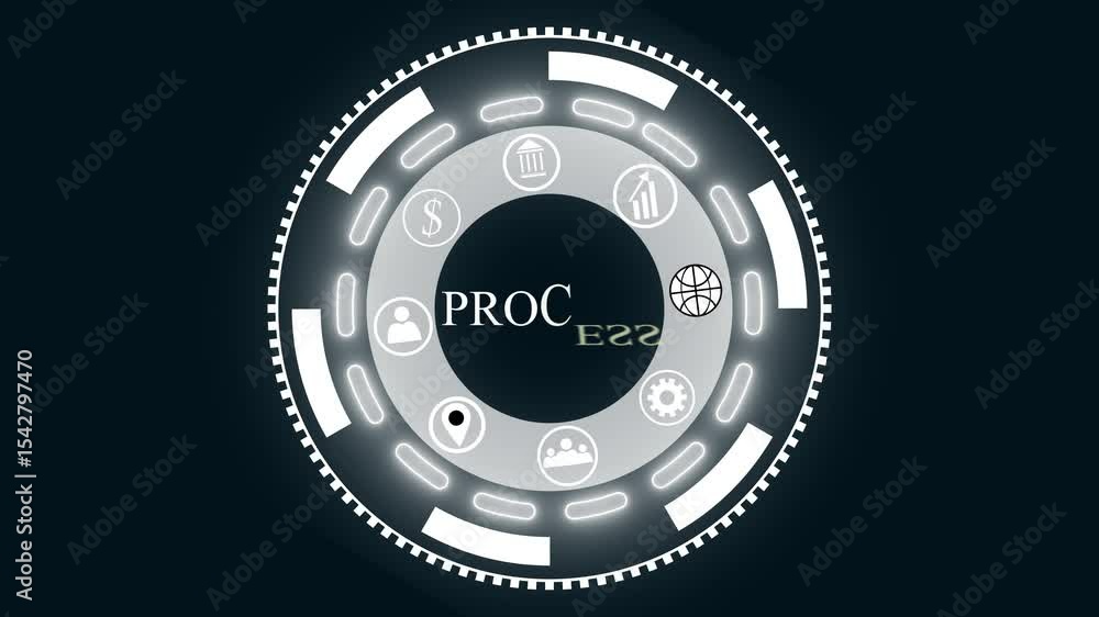 selecting and then pressing a Business Process concept , network icon holographic advanced HUD circle platform glowing dots digital luxurious wave particles flows . selecting and then pressing a Business Process concept , network icon holographic advanced HUD circle platform glowing dots digital luxurious wave particles flows .
