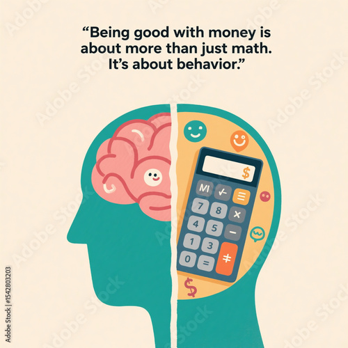 A brain and a calculator, with the caption 