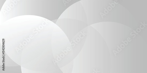 A minimalist abstract background featuring overlapping curves and circular shapes in various shades of gray, creating a smooth gradient and subtle depth vector eps10