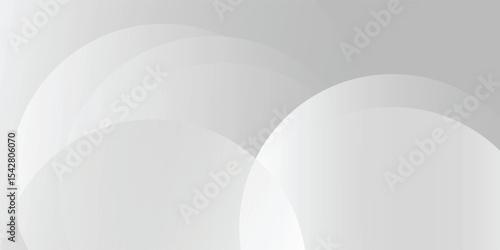 A minimalist abstract background featuring overlapping curves and circular shapes in various shades of gray, creating a smooth gradient and subtle depth vector eps10