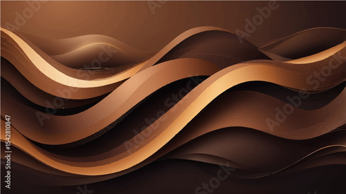 Smooth abstract vector background with flowing wave lines and modern design elements