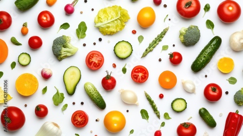 Assorted fresh vegetables pattern