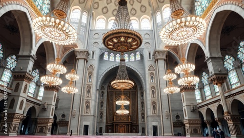 Interior of a beautiful Mosque.
