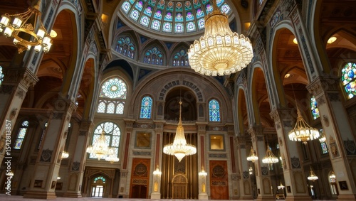 Interior of a beautiful Mosque.