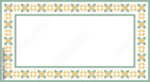 Moroccan ethnic art border frame. Decorative elements. for printings, book, background, story book and other purposes.