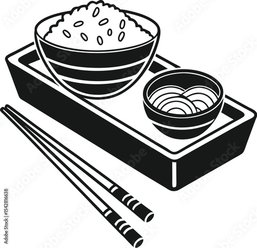 sushi set with chopsticks