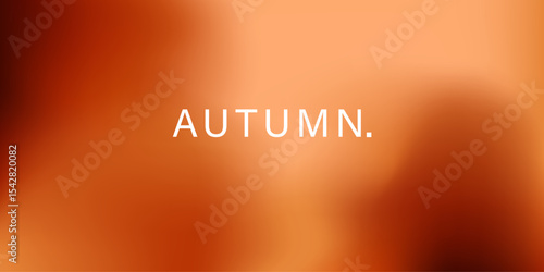 Autumn sale shop banner. Gradient soft background in warm shades. Red, orange retro mood backdrop. Defocused abstract landscape.