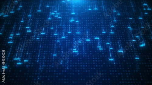 Wallpaper Mural AI binary code analytics concept Digits, lines and abstract point neural networks, machine learning, big data stream. data flow technology science predictive systems, innovation and business 3D Torontodigital.ca