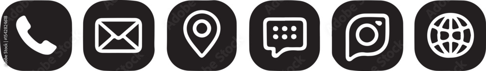 Contact us icon set vector design Contact us icon set vector design