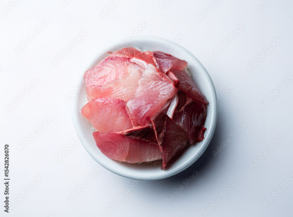 Raw Fish Bibimbap with Raw Yellow Tail Raw Fish Bibimbap with Raw Yellow Tail