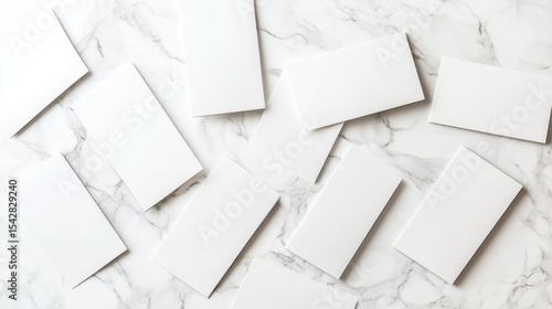 Wallpaper Mural Blank business cards on marble Torontodigital.ca