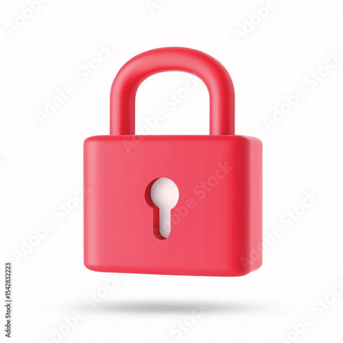 Secure Lock 3D Icon – Privacy & Protection Symbol