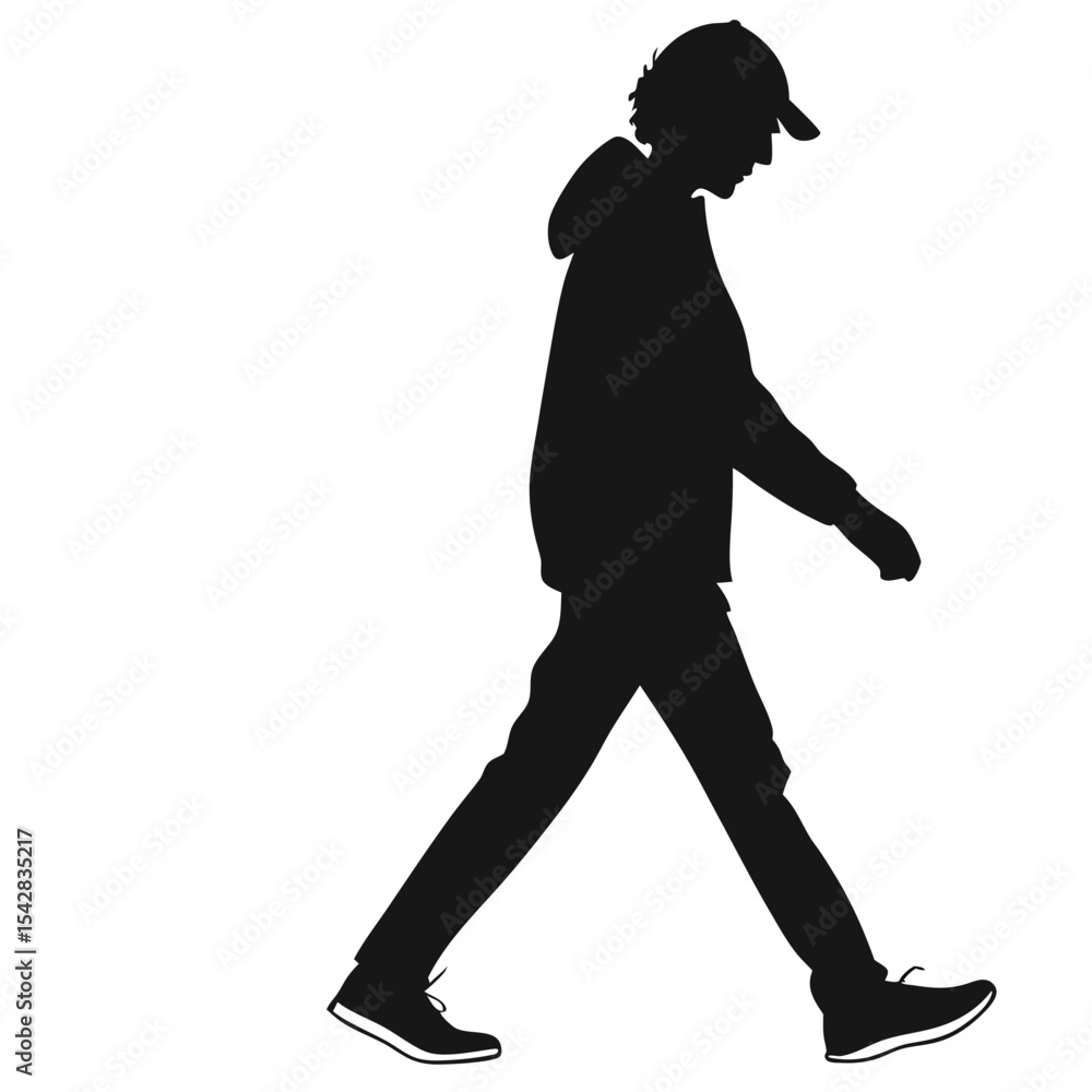 silhouette walkings on white background silhouette walkings on white background