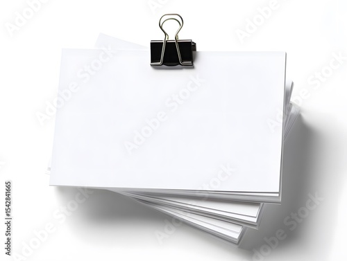 blank paper with clip