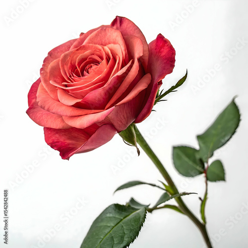 Rose flower isolated on transparent background  
