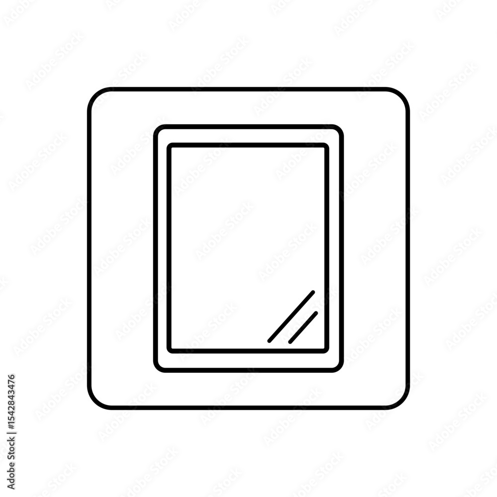 Fototapeta premium Tablet Line Icon For Schools, Digital Signage & Presentations