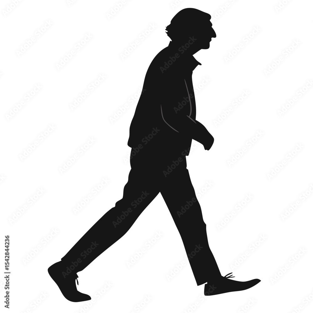 silhouette walkings on white background silhouette walkings on white background